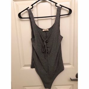 Grey Tank Top Bodysuit Size Large